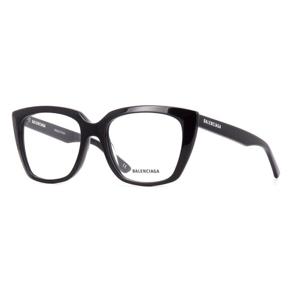 New Authentic  BALENCIAGA Black Square BB0062O 001 Glasses Women - Picture 1 of 4